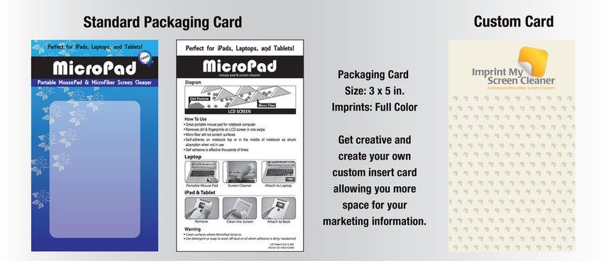 MicroPad Standard Packaging Card